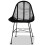 Berkfield Dining Chairs 2 pcs Black Natural Rattan 2