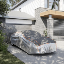 Berkfield Car Cover for Sedan Hail Protection Full S Grey and Silver