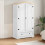 Berkfield Wardrobe Corona White 102x52x186 cm Solid Wood Pine 1