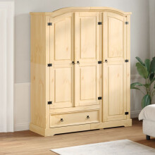 Berkfield Wardrobe Corona 151.5x52x186 cm Solid Wood Pine
