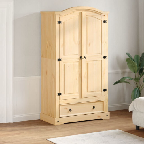Berkfield Wardrobe Corona 102x52x186 cm Solid Wood Pine