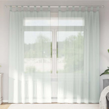Berkfield Voile Curtains with Loops 2 pcs Light Grey 140x245 cm