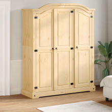 Berkfield Wardrobe Corona 151.5x52x186 cm Solid Wood Pine