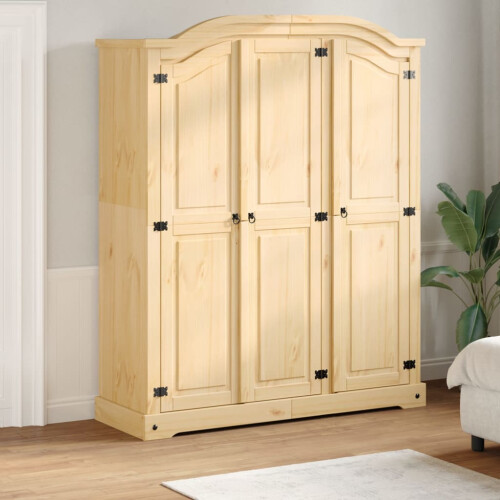Berkfield Wardrobe Corona 151.5x52x186 cm Solid Wood Pine