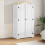 Berkfield Wardrobe Corona White 102x52x186 cm Solid Wood Pine 1