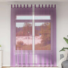 Berkfield Voile Curtains with Loops 2 pcs Purple 140x260 cm