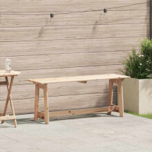 Berkfield Outdoor Bench Natural 119 x 37 x 47 cm Solid Pine Wood