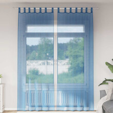 Berkfield Voile Curtains with Loops 2 pcs Royal Blue 140x260 cm