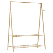 Berkfield Clothes Rack with Shelves 132x45.5x150.5 cm Bamboo