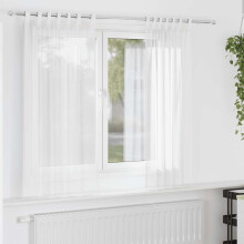 Berkfield Voile Curtains with Loops 2 pcs White 140x175 cm