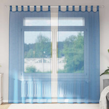 Berkfield Voile Curtains with Loops 2 pcs Royal Blue 140x225 cm