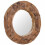 Berkfield Decorative Mirror Teak 80 cm Round 2
