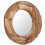 Berkfield Decorative Mirror Teak 80 cm Round 4