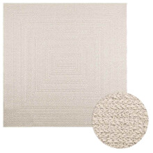 Berkfield Rug ZIZUR Cream 200x200 cm Jute Look Indoor and Outdoor