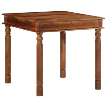 Berkfield Dining Table 80x80x77 cm Solid Wood Acacia