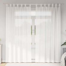 Berkfield Voile Curtains with Loops 2 pcs White 140x245 cm