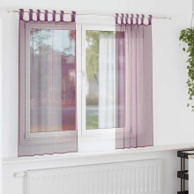 Berkfield Voile Curtains with Loops 2 pcs Purple 140x175 cm