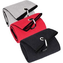 MGEZCOO3Pack 16"x24" háromrészes mikroszálas golftörölköző karabinerrel