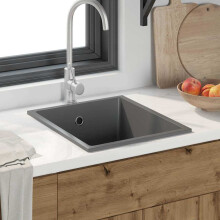 Berkfield Kitchen Sink Grey 38 x 44 x 20 cm Granite