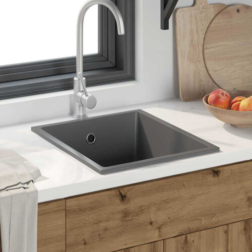 Berkfield Kitchen Sink Grey 38 x 44 x 20 cm Granite