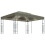 Berkfield Gazebo with LED String Lights 3x4 m Taupe 2