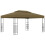 Berkfield Gazebo with LED String Lights 3x4 m Taupe 3