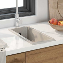 Berkfield Kitchen Sink Beige 21 x 44 x 14 cm Granite