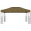 Berkfield Gazebo with LED String Lights 3x4 m Taupe 4