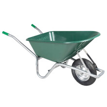 Berkfield Wheelbarrow Green 90 L 150 kg Galvanised Steel and Plastic
