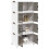 Berkfield Stackable Storage Box with Wheels 4-Tier 75 L 64x40x141.5 cm 1