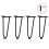 Berkfield Hairpin Legs for Coffee Table 4 pcs Black 30 cm Solid Steel 1