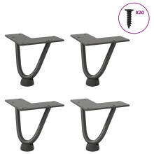 Berkfield Hairpin Legs for Coffee Table 4 pcs Anthracite 10 cm Solid Steel