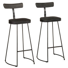 Berkfield Bar Stools 2 pcs Black 49x43x103 cm Solid Wood Mango