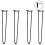 Berkfield hairpin legs for console tables for Console Table 4 pcs Black 72 cm Solid Steel 1