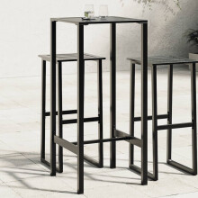Berkfield Bar Table Black 50x50x110 cm Powder-coated Steel