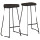 Berkfield Bar Stools 2 pcs Black 45x40x78 cm Solid Wood Mango 1