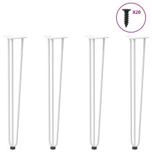 Berkfield hairpin legs for console tables for Console Table 4 pcs White 72 cm Solid Steel