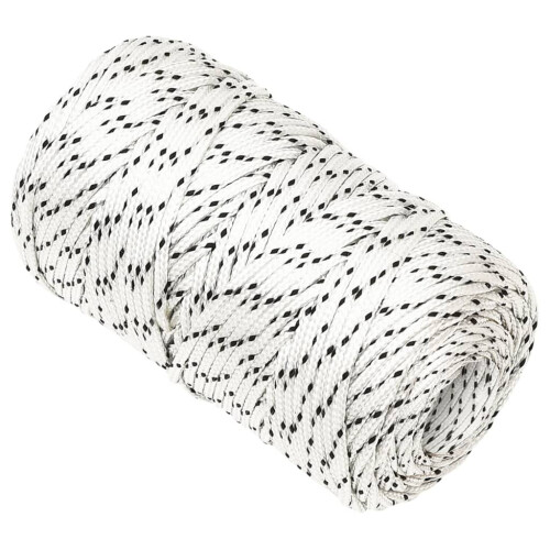 Berkfield Braided Boat Rope White 2 mmx250 m Polyester 1