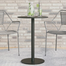 Berkfield Garden Table Round Black ò50x72 cm Steel