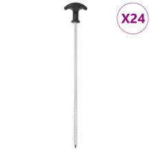 Berkfield Tent Pegs 24 pcs 30 cm ò7 mm Galvanised Steel
