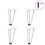 Berkfield Hairpin Legs for Coffee Table 4 pcs White 20 cm Solid Steel 1
