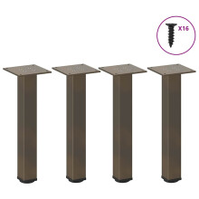 Berkfield Coffee Table Legs 4 pcs Natural Steel 30-32 cm Steel