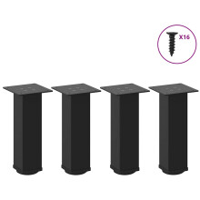 Berkfield Coffee Table Legs 4 pcs Black 42-44 cm Steel