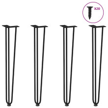 Berkfield hairpin legs for console tables for Console Table 4 pcs Black 72 cm Solid Steel