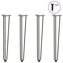 Berkfield hairpin legs for console tables for Console Table 4 pcs Anthracite 72 cm Solid Steel