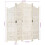 Berkfield Hand carved 4-Panel Room Divider White 160x165 cm Solid Mango Wood 7