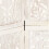 Berkfield Hand carved 5-Panel Room Divider White 200x165 cm Solid Mango Wood 4