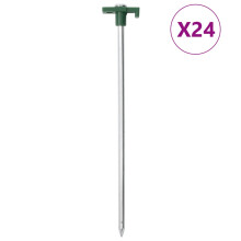 Berkfield Tent Pegs 24 pcs 25 cm 7 mm Galvanised Steel and PP