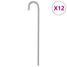 Berkfield Tent Pegs 12 pcs 37 cm ò10 mm Galvanised Steel