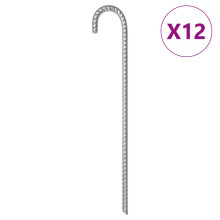 Berkfield Tent Pegs 12 pcs 41.5 cm ò12 mm Galvanised Steel